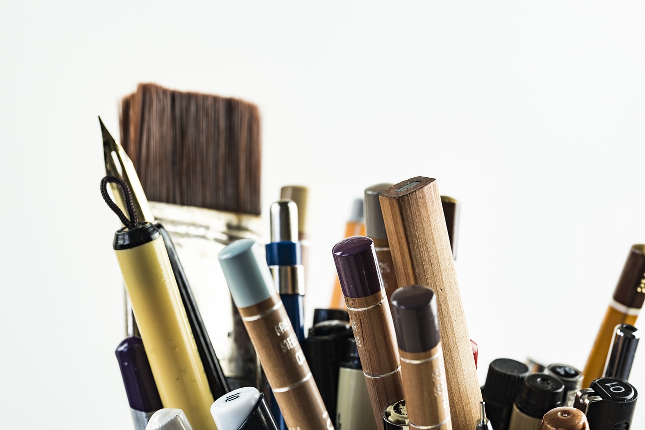 pens, brushes, art materials-1867899.jpg