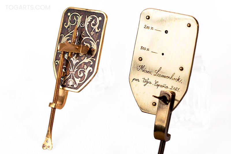 microscopio leeuwenhoek artesanal por toga